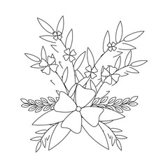 cute floral decoration icon vector illustration design