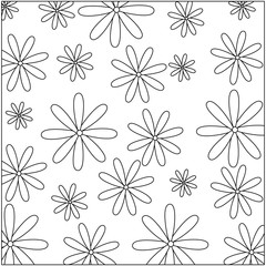 Obraz premium cute flower decorative pattern background vector illustration design