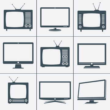 Modern and Retro TV icons
