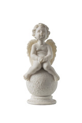 Obraz premium Little Angel sitting on a rock