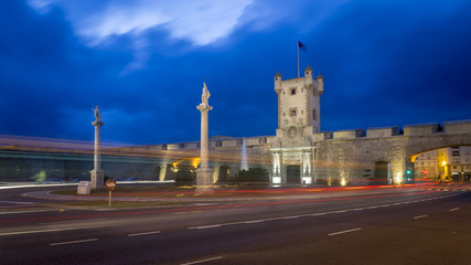 Puertas de Tierra Cadiz Spain by Night © Pablo Avanzini