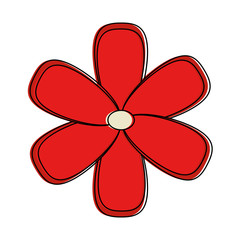 cute flower decorative icon vector illustration design