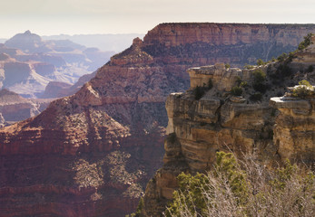 Rock formations at the Grand Canyon