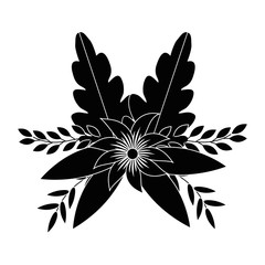 cute floral decoration icon vector illustration design