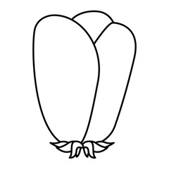 flower natural decoration ornament outline vector illustration outline design