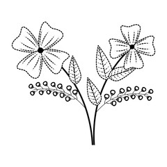 cute floral decoration icon vector illustration design