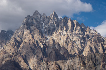 Passu cathedral mountain peak at Passu village, Gilgit Baltistan, Pakistan