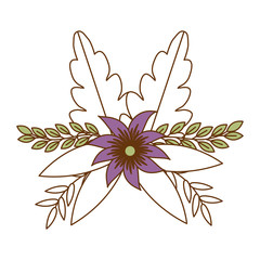 cute floral decoration icon vector illustration design