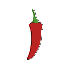 Chilli spicy vegetable icon vector illustration graphic design