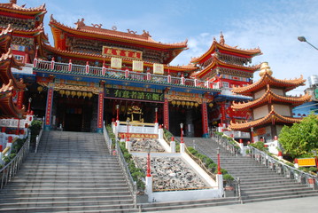 Naklejka premium Kai Ming Tang temple by Lotus Pond in Kaohsiung, Taiwan