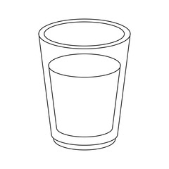 Milk glass cup icon vector illustration graphic design