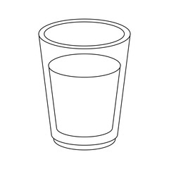 Milk glass cup icon vector illustration graphic design