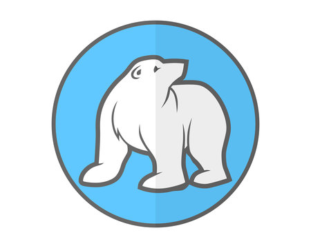 circle polar bears fauna animal wildlife image vector icon silhouette