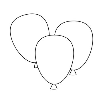 balloons air party decorative vector illustration design