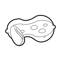 Peanut snack food icon vector illustration graphic design