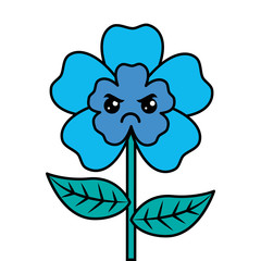 cute cartoon happy flower adorable kawaii vector illustration