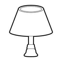 Fototapeta premium Desk night light icon vector illustration graphic design