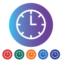 Clock Flat minimal icon vector