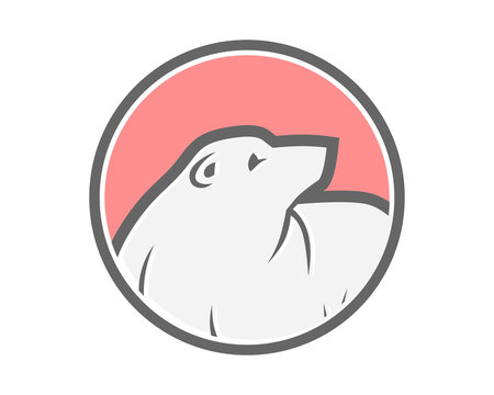 circle polar bears fauna animal wildlife image vector icon silhouette