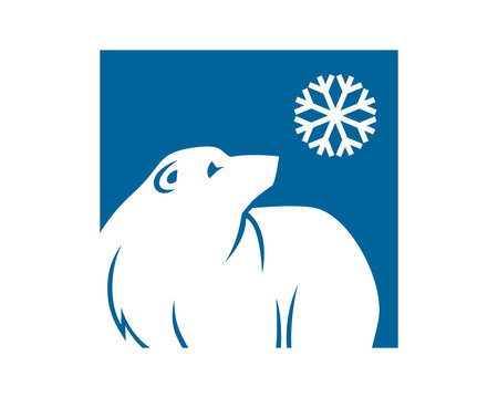 winter polar bears fauna animal wildlife image vector icon silhouette