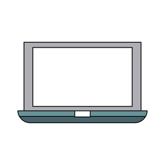 Laptop pc technology icon vector illustration graphic design