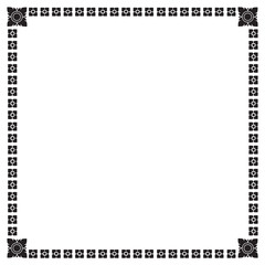 Decorative frame and border , Square, Black and white, Vector illustration