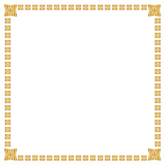 Decorative frame and border , Square, Golden frame, Vector illustration