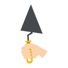 Hand holding spatula icon vector illustration graphic design