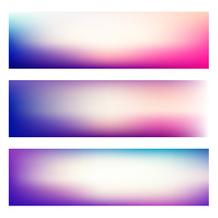 Fototapeta premium Abstract blurry natural background banners - eps10