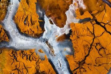 Mineral Design, Macro Closeup of Sliced Rock