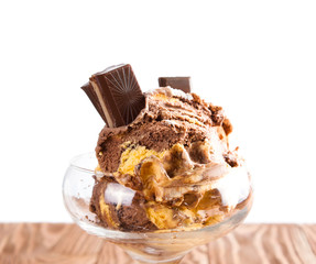 ice-cream with chocolate
