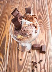 ice-cream with chocolate