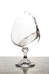 clean water in a glass