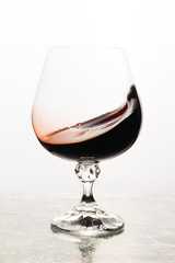 Red wine in a glass