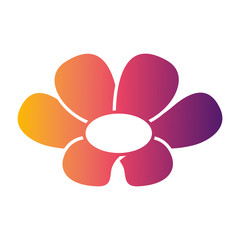 flower natural decoration ornament spring icon vector illustration