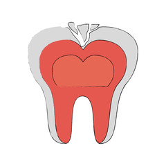 Teeth broken symbol icon vector illustration graphic design