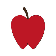 Fototapeta premium Apple delicious fruit icon vector illustration graphic design