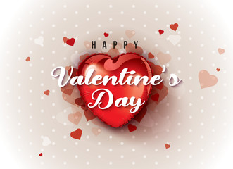 Valentines day vector background with hearts