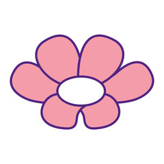 kawaii cute flower ornament cartoon vector illustration pink image design