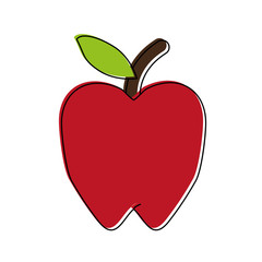 Apple delicious fruit icon vector illustration graphic design