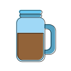 Coffee mason jar icon vector illustration graphic design