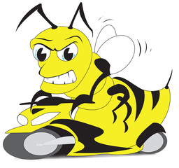 Bee on a scooter
