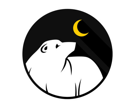 night bear fauna animal wildlife image vector icon silhouette
