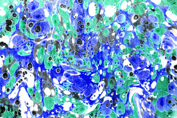 marbling art on cotton fabric abstract background