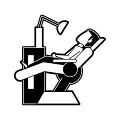 Chair dental isolated icon vector illustration graphic design