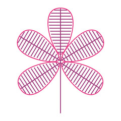 flower natural decoration ornament spring icon vector illustration color lineal design