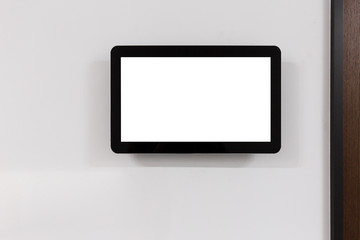blank screen on wall