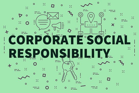 Conceptual Business Illustration With The Words Corporate Social Responsibility