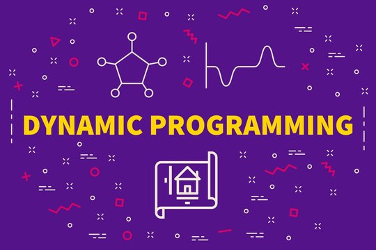 Conceptual business illustration with the words dynamic programming