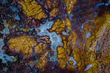 Mineral Design, Macro Closeup of Sliced Rock